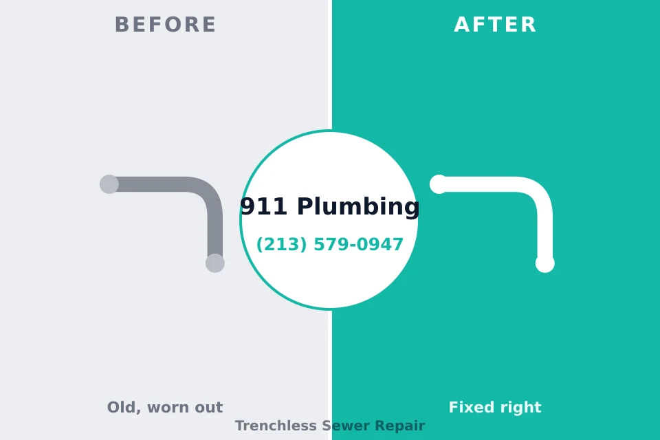 Before and after: plumbing repair Kingsland, GA